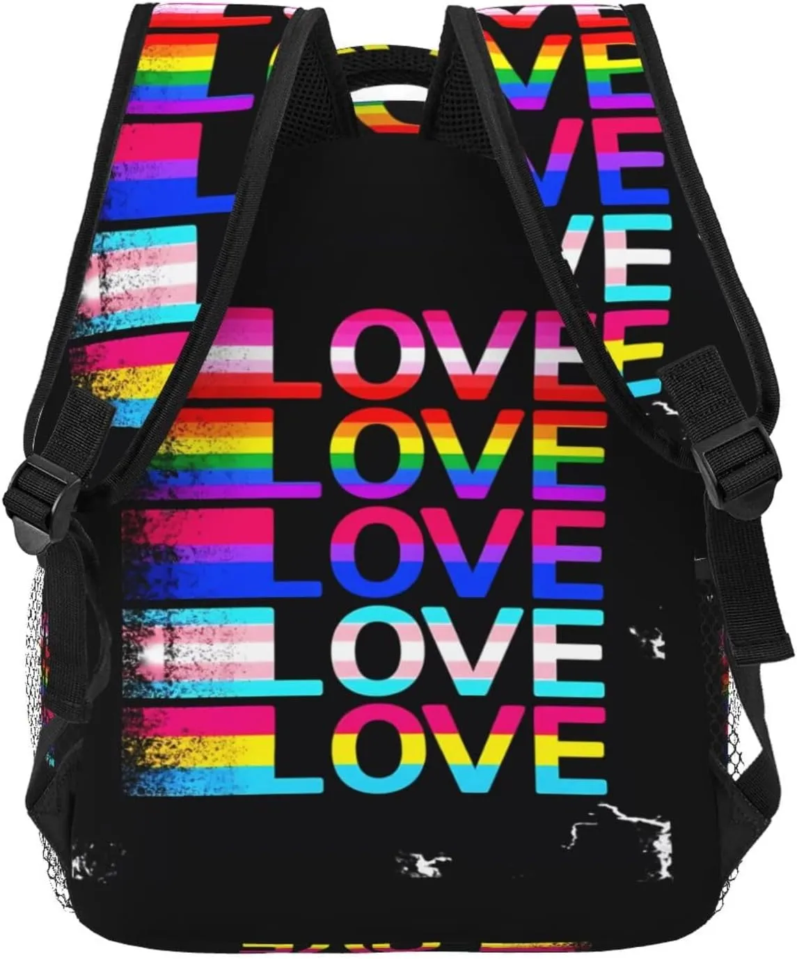 LGBT Rainbow Gay Pride Flag Love Backpack Lightweight Laptop Backpack Casual Daypack Travel Double Shoulder Bag For Women Men