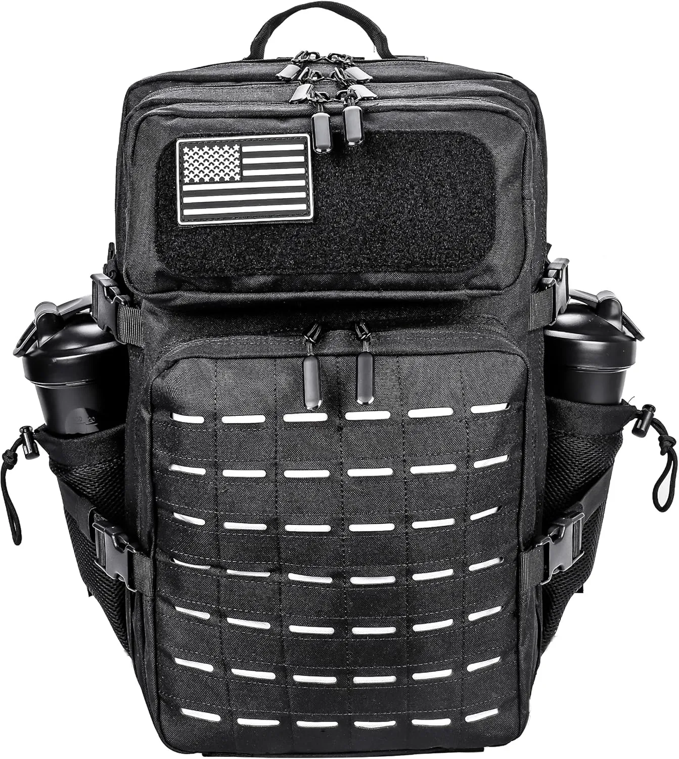 LHI Tactical Military Backpack for Men 25L/45L Large Molle Army Assault Pack 3 Day Hiking Rucksack With Bottle Holder