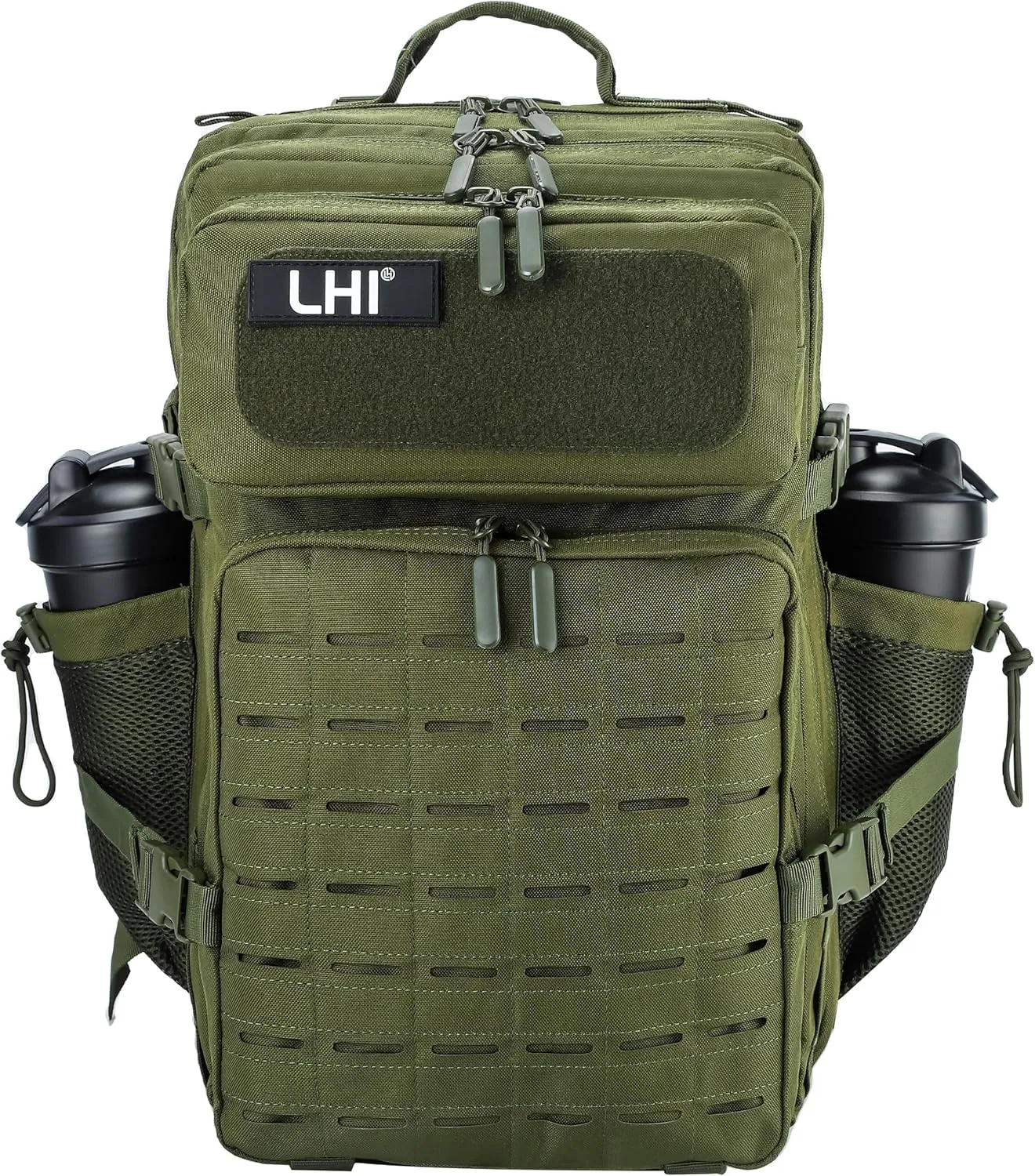LHI Tactical Military Backpack for Men 25L/45L Large Molle Army Assault Pack 3 Day Hiking Rucksack With Bottle Holder