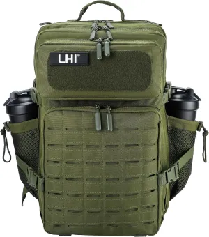 LHI Tactical Military Backpack for Men 25L/45L Large Molle Army Assault Pack 3 Day Hiking Rucksack With Bottle Holder