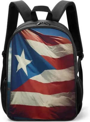 Lightweight Backpacks Cute Travel Bag Durable Puerto Rico Wallpaper Banner Printing Small Travel Backpack For Women & Men