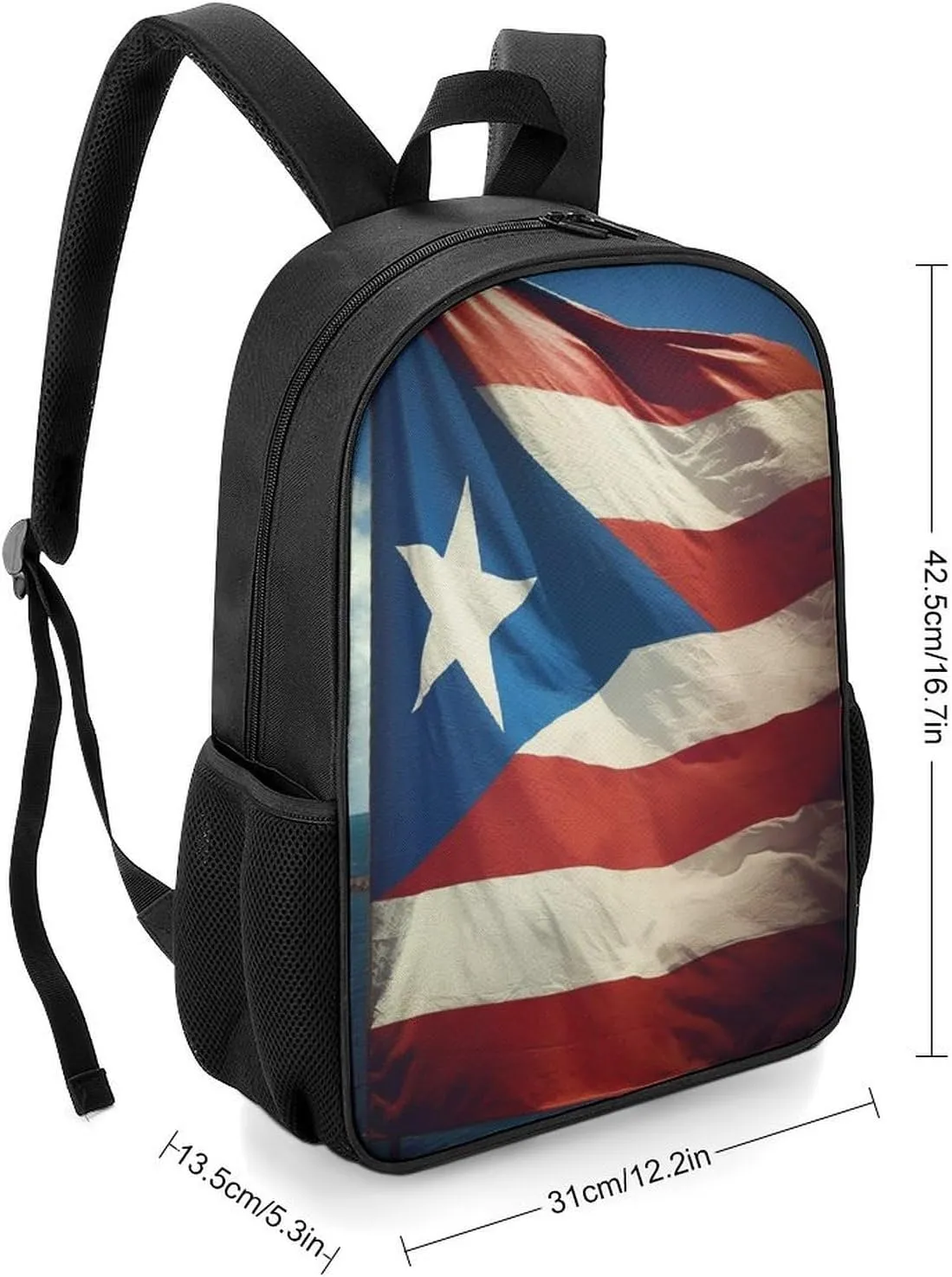 Lightweight Backpacks Cute Travel Bag Durable Puerto Rico Wallpaper Banner Printing Small Travel Backpack For Women & Men