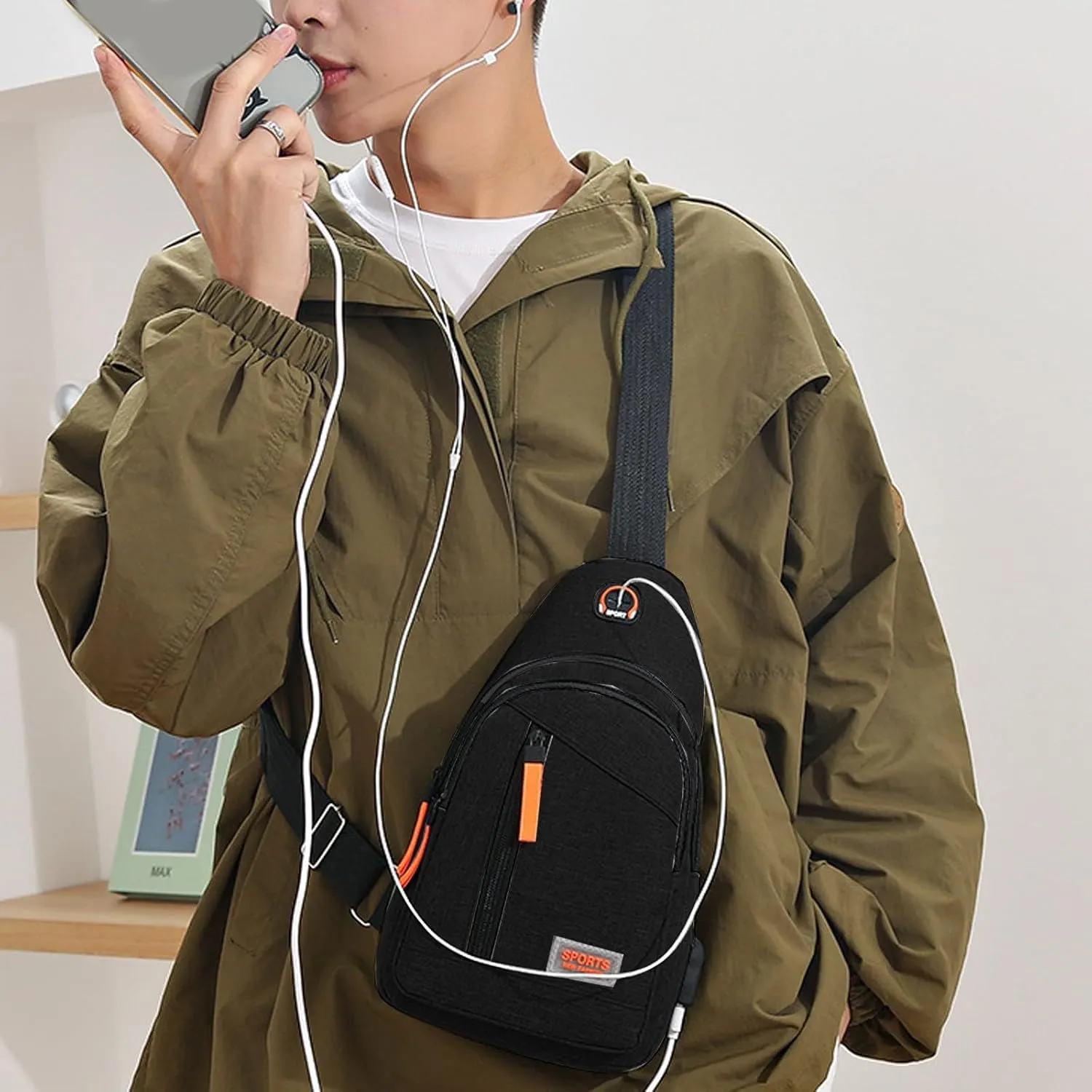 Lightweight Crossbody Bag Shoulder Bag for Women, Portable Multifunctional Messenger Bag for Outdoor Travel Hiking Use