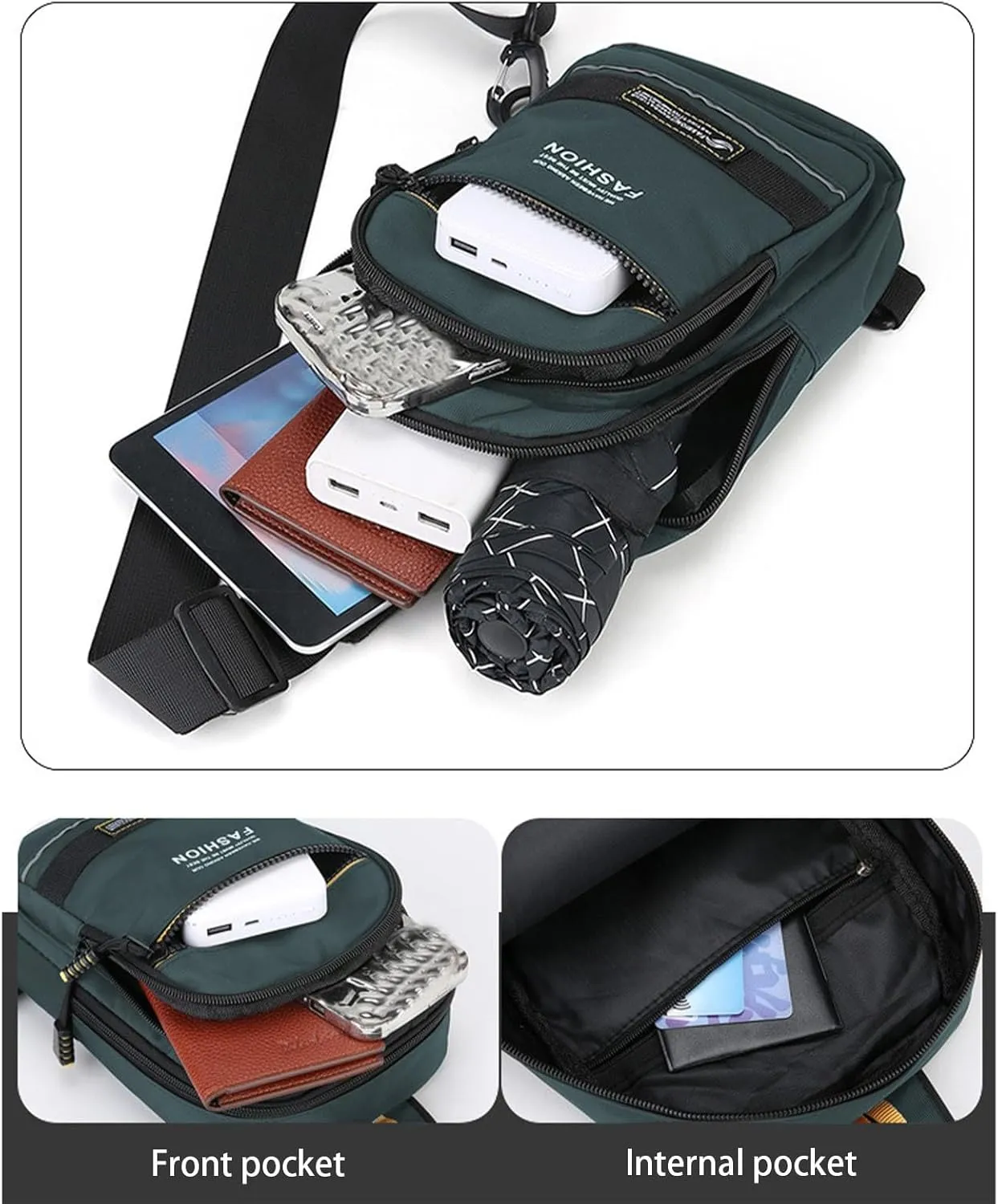 Lightweight Multifunctional Crossbody Bag for Women, Portable Fashion Outdoor Sports Messenger Bag Chest Bag for Travel