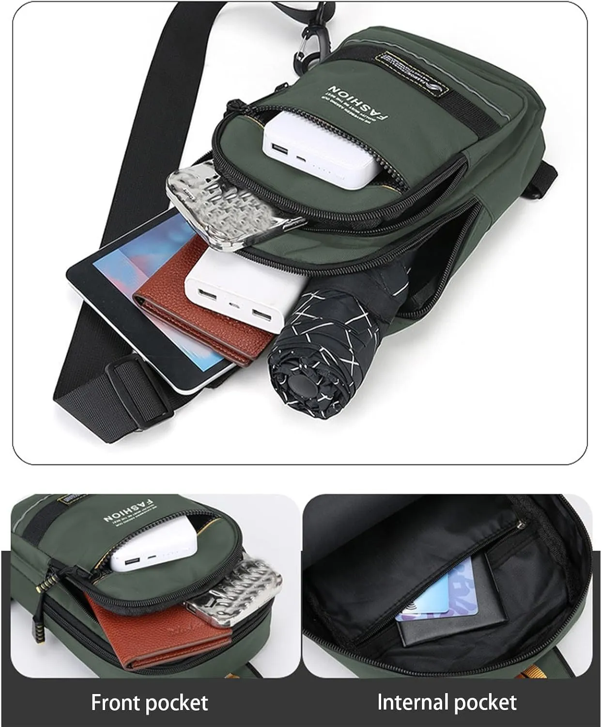 Lightweight Multifunctional Crossbody Bag for Women, Portable Fashion Outdoor Sports Messenger Bag Chest Bag for Travel