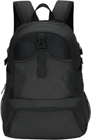 lilaBelle]【Basketball Backpack Waterproof Sports Bag for Men Women, 35L Large Capacity Gym Duffle with Shoe Compartment, Breathable Athletic Training Backpack for Football/School/Outdoor, Oxford Fab