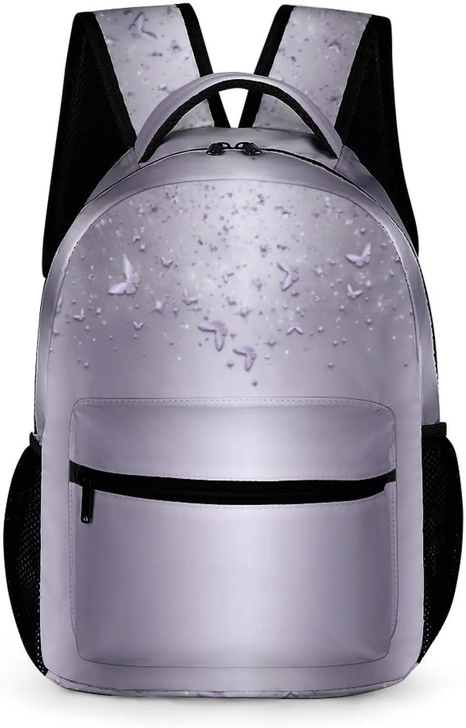 Lilac Shimmer Sparkle Flutter Butterfly Cute, Compact, Lightweight, Waterproof Backpack Suitable for Outdoor Use