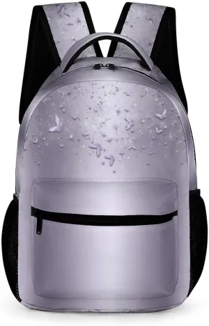 Lilac Shimmer Sparkle Flutter Butterfly Cute, Compact, Lightweight, Waterproof Backpack Suitable for Outdoor Use