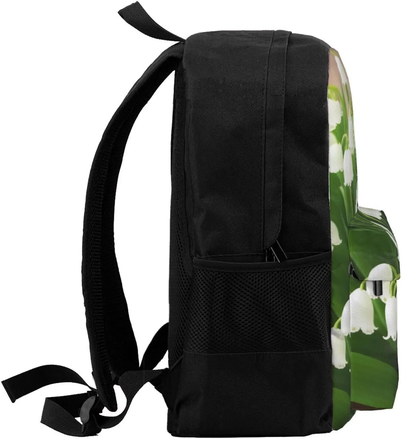 Lilies Of The Valley Backpack Printing Lightweight Casual Backpack Shoulder Bags Large Capacity Laptop Backpack