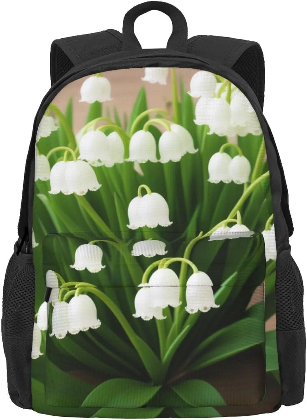 Lilies Of The Valley Backpack Printing Lightweight Casual Backpack Shoulder Bags Large Capacity Laptop Backpack