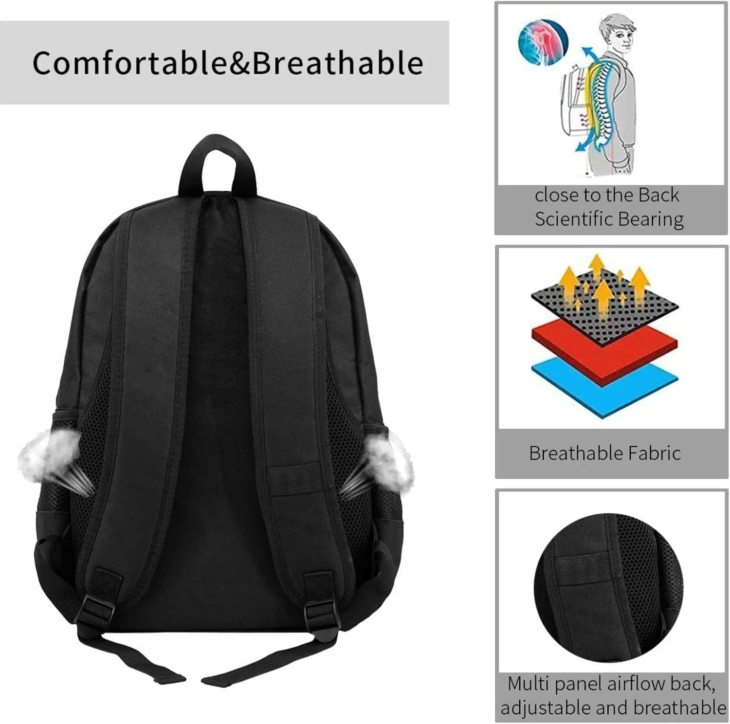Lilies Of The Valley Backpack Printing Lightweight Casual Backpack Shoulder Bags Large Capacity Laptop Backpack