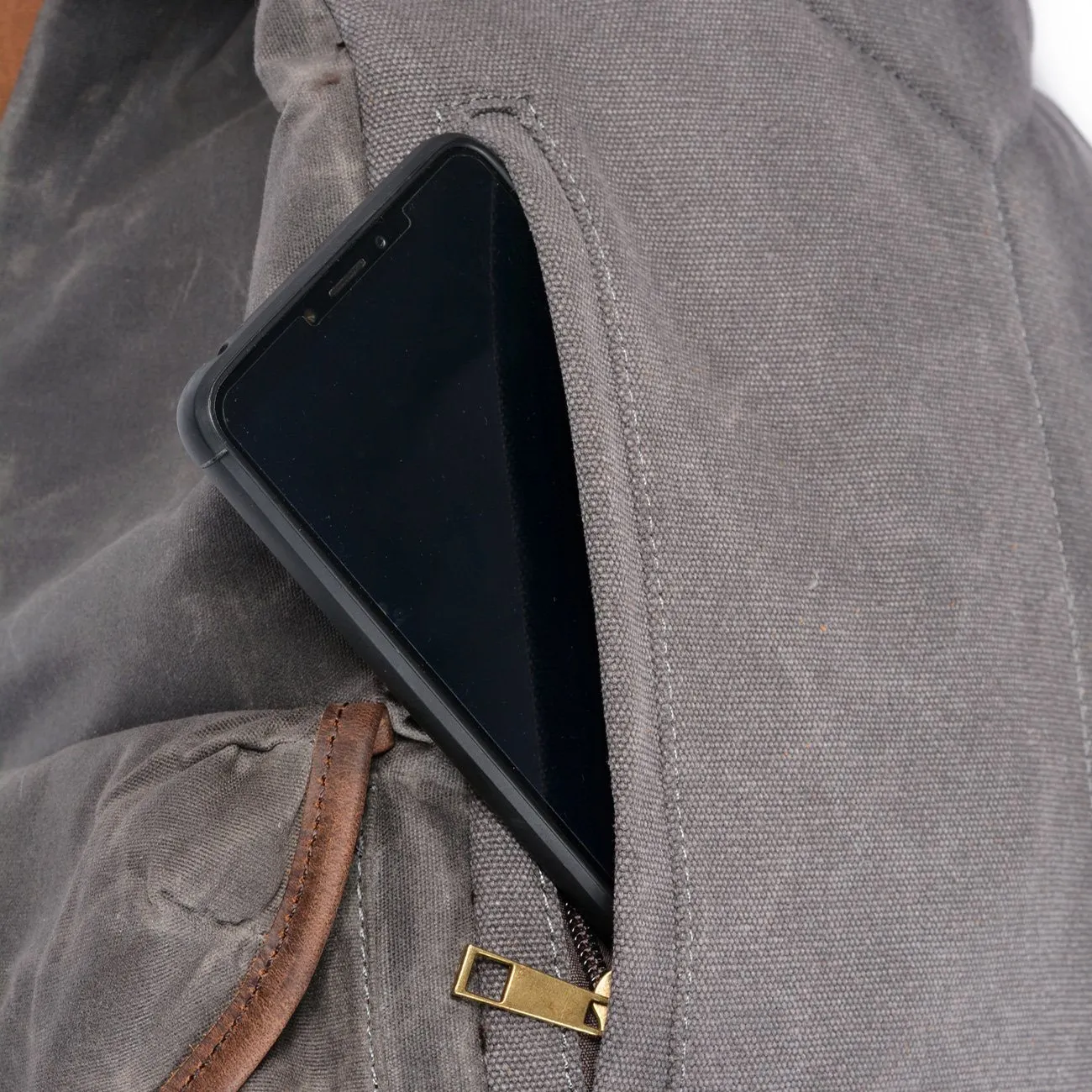 Linen Leather Backpack | Asher