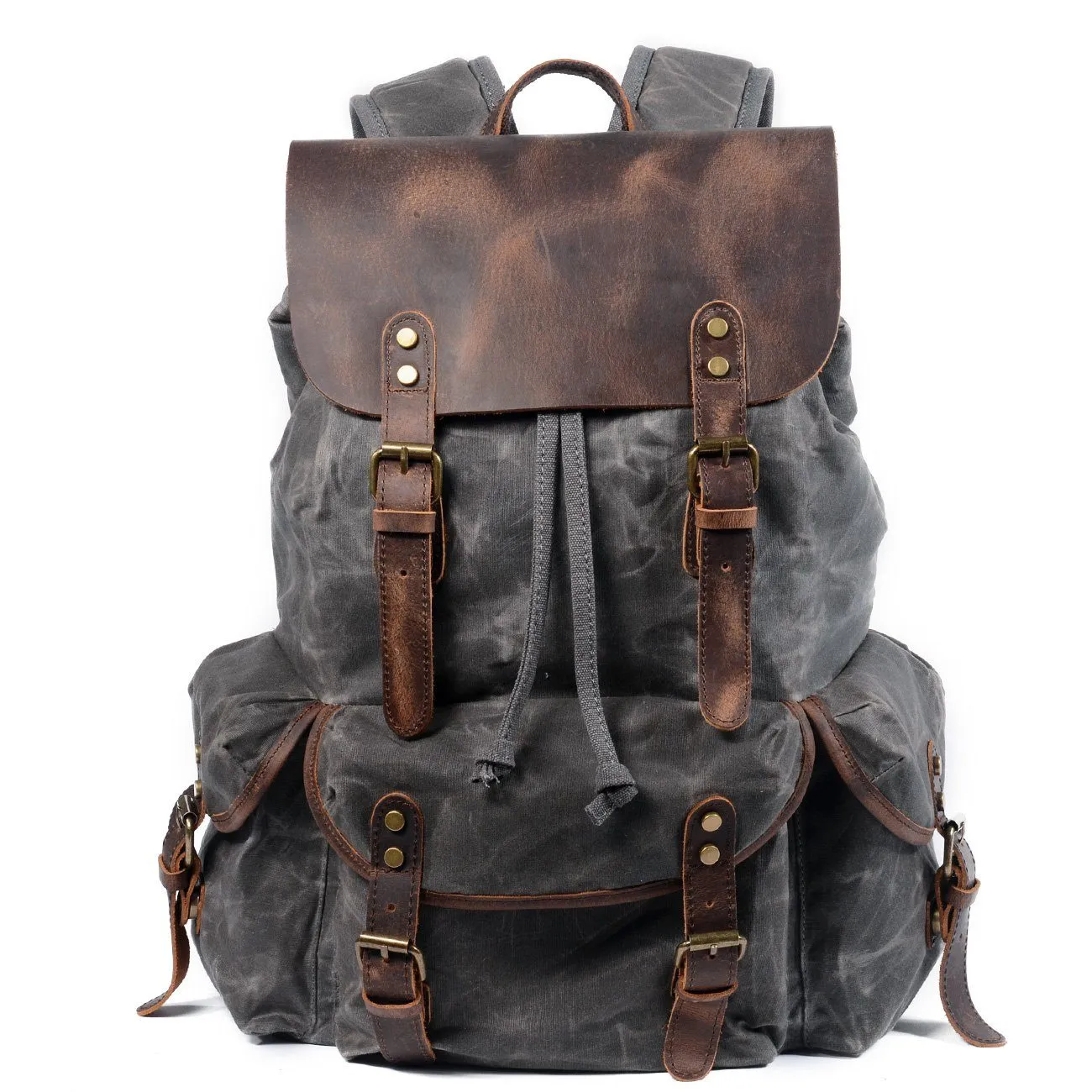 Linen Leather Backpack | Asher