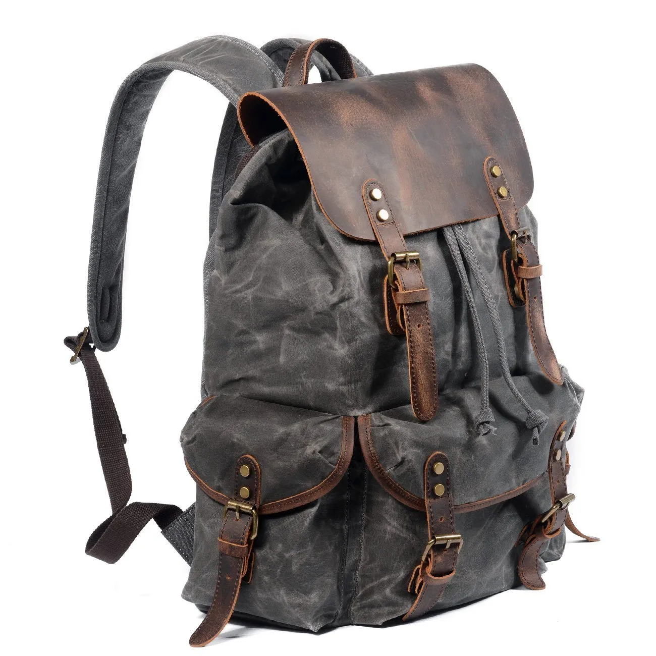 Linen Leather Backpack | Asher