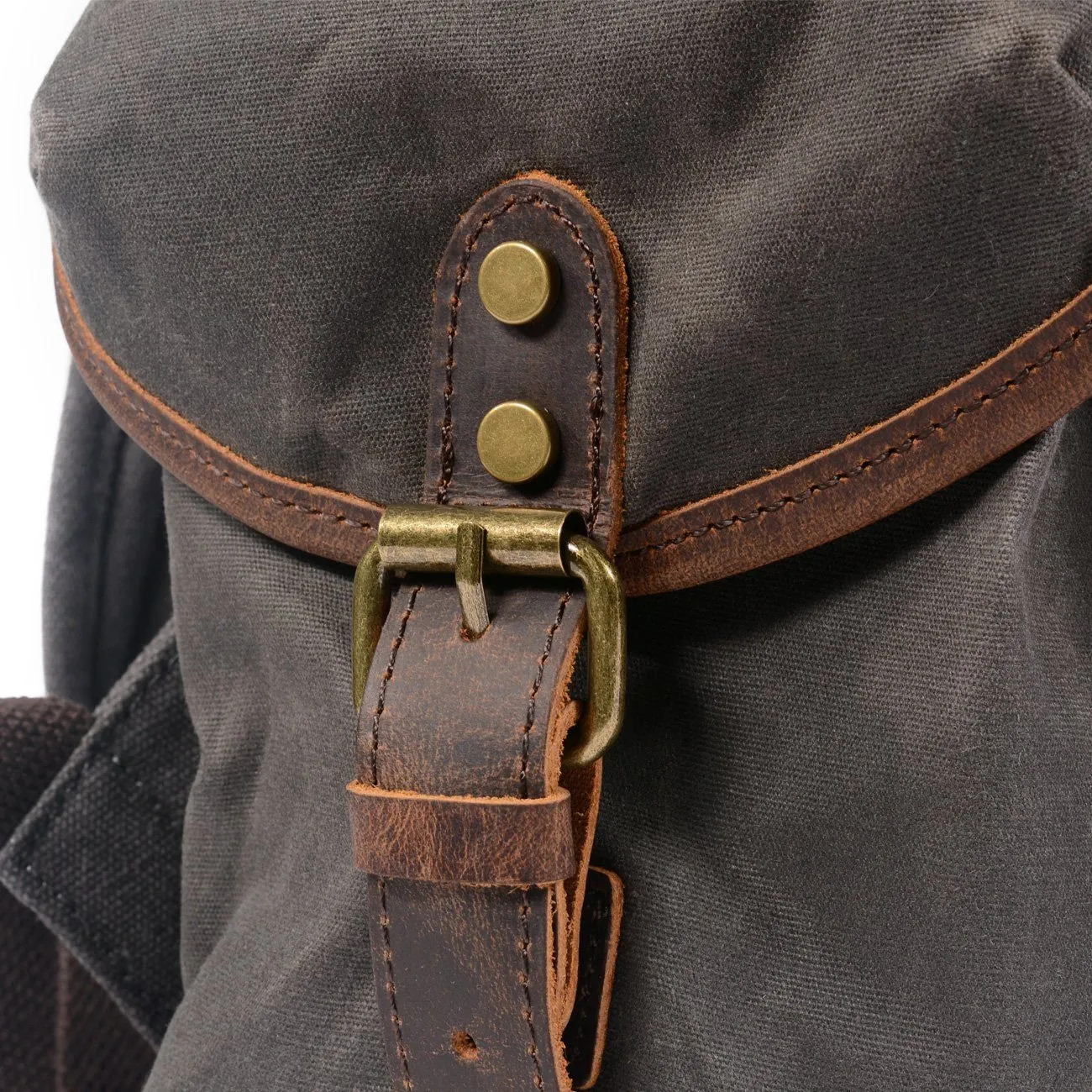 Linen Leather Backpack | Asher