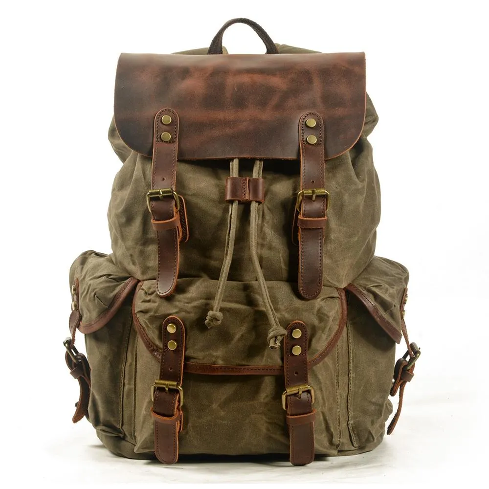 Linen Leather Backpack | Asher