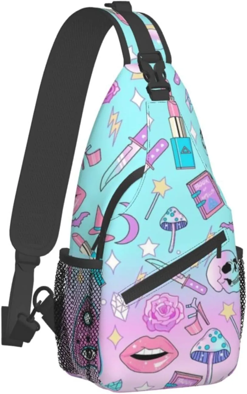 ling Backpack,Adjustable Chest Pack Travel Hiking Daypack Crossbody Shoulder Bag For Mens