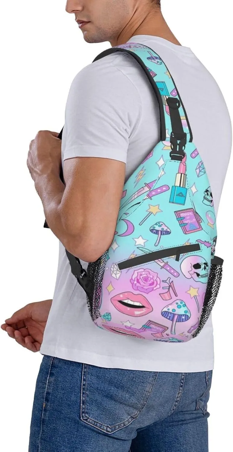 ling Backpack,Adjustable Chest Pack Travel Hiking Daypack Crossbody Shoulder Bag For Mens
