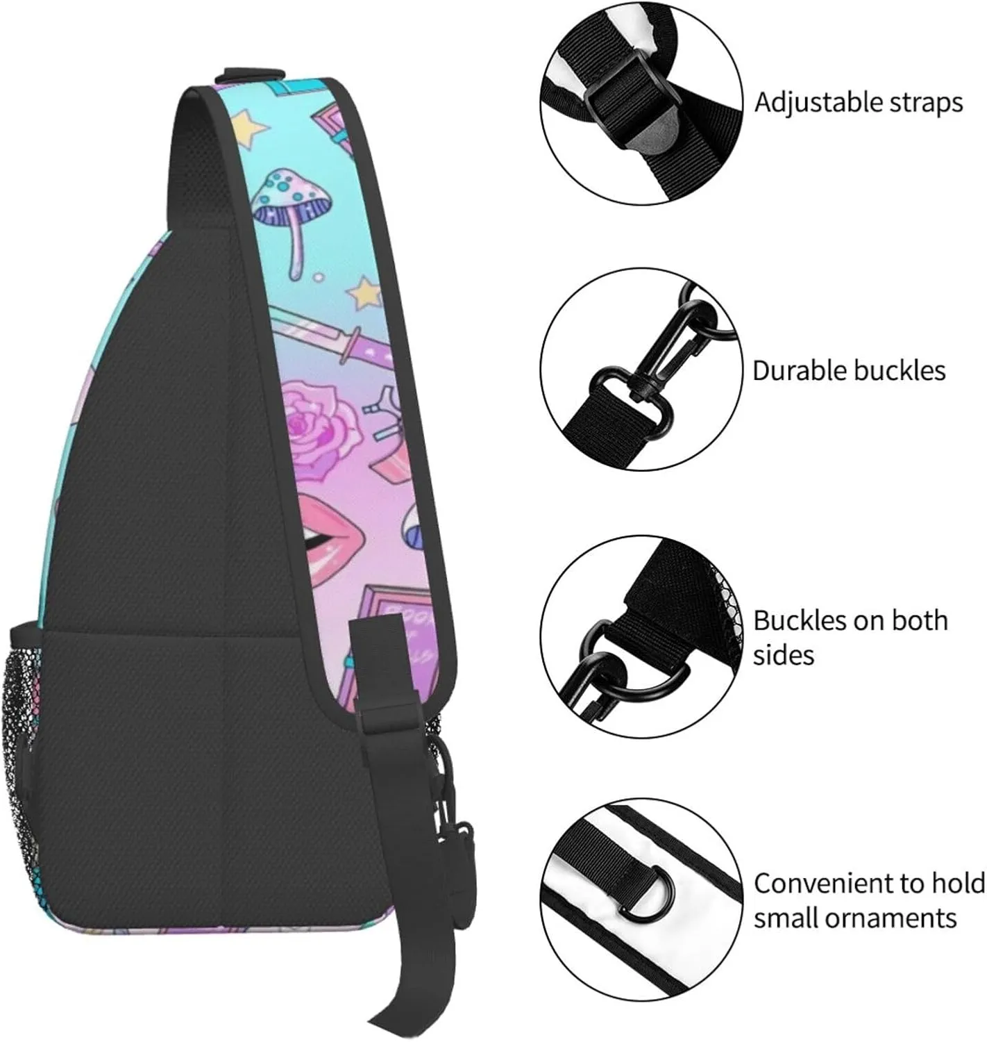 ling Backpack,Adjustable Chest Pack Travel Hiking Daypack Crossbody Shoulder Bag For Mens