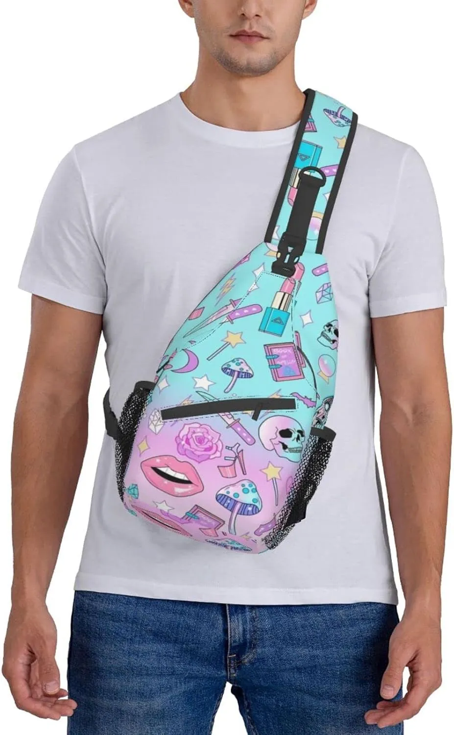 ling Backpack,Adjustable Chest Pack Travel Hiking Daypack Crossbody Shoulder Bag For Mens