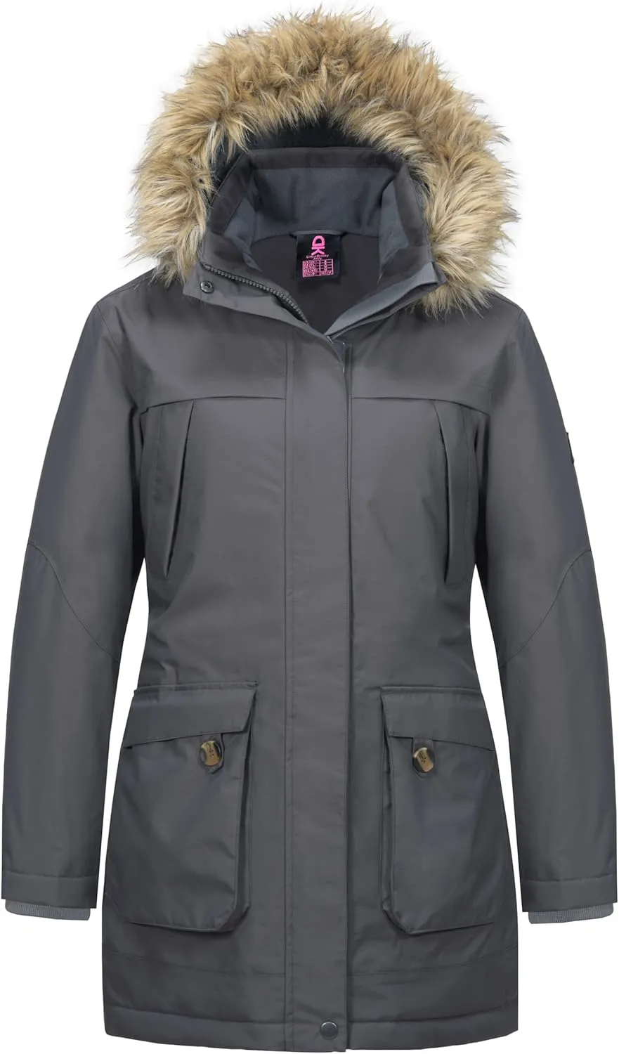 Little Donkey Andy Women's Waterproof Insulated Parka Jacket Hooded Ski Coat Long Mountain Jacket
