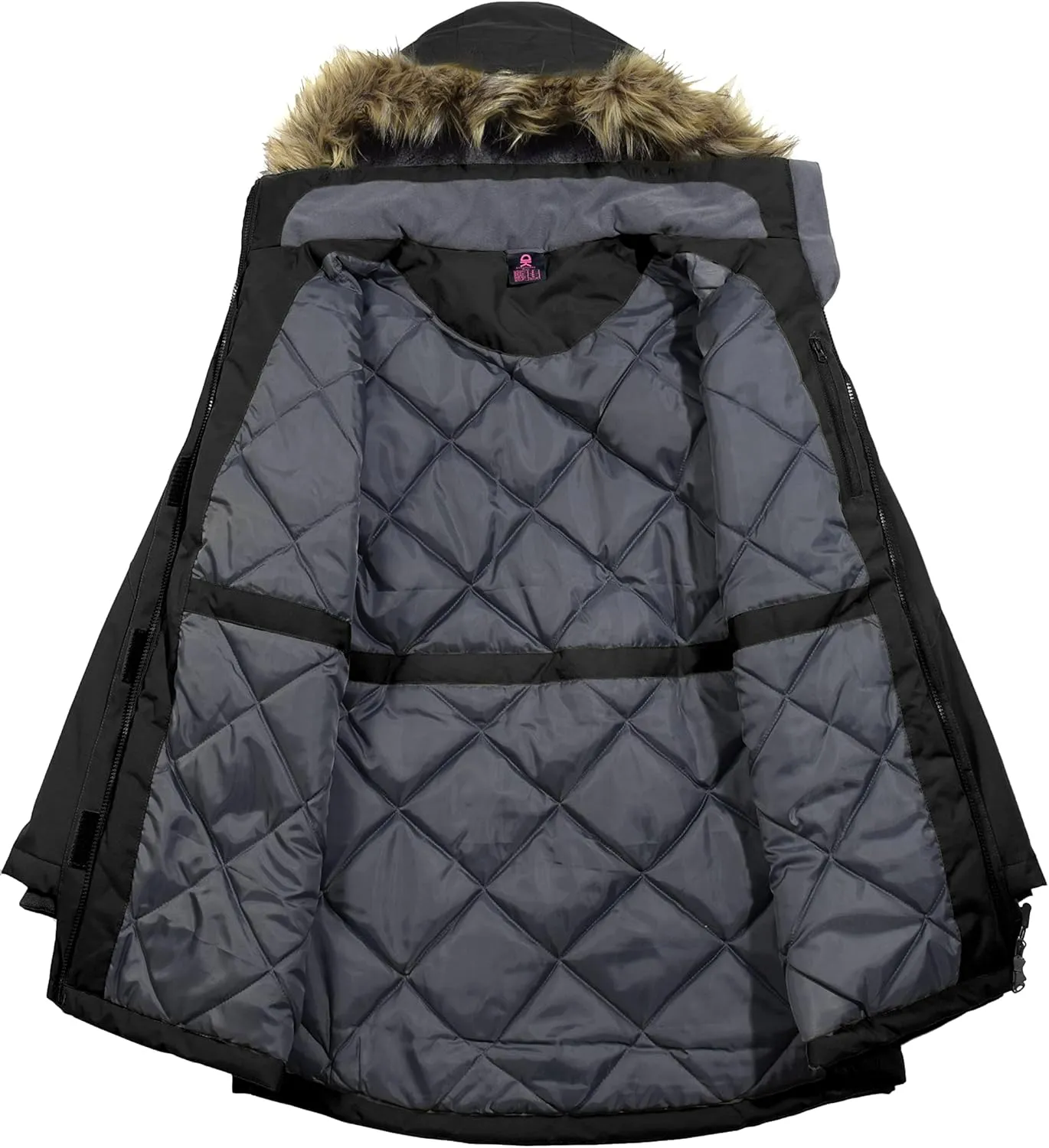 Little Donkey Andy Women's Waterproof Insulated Parka Jacket Hooded Ski Coat Long Mountain Jacket