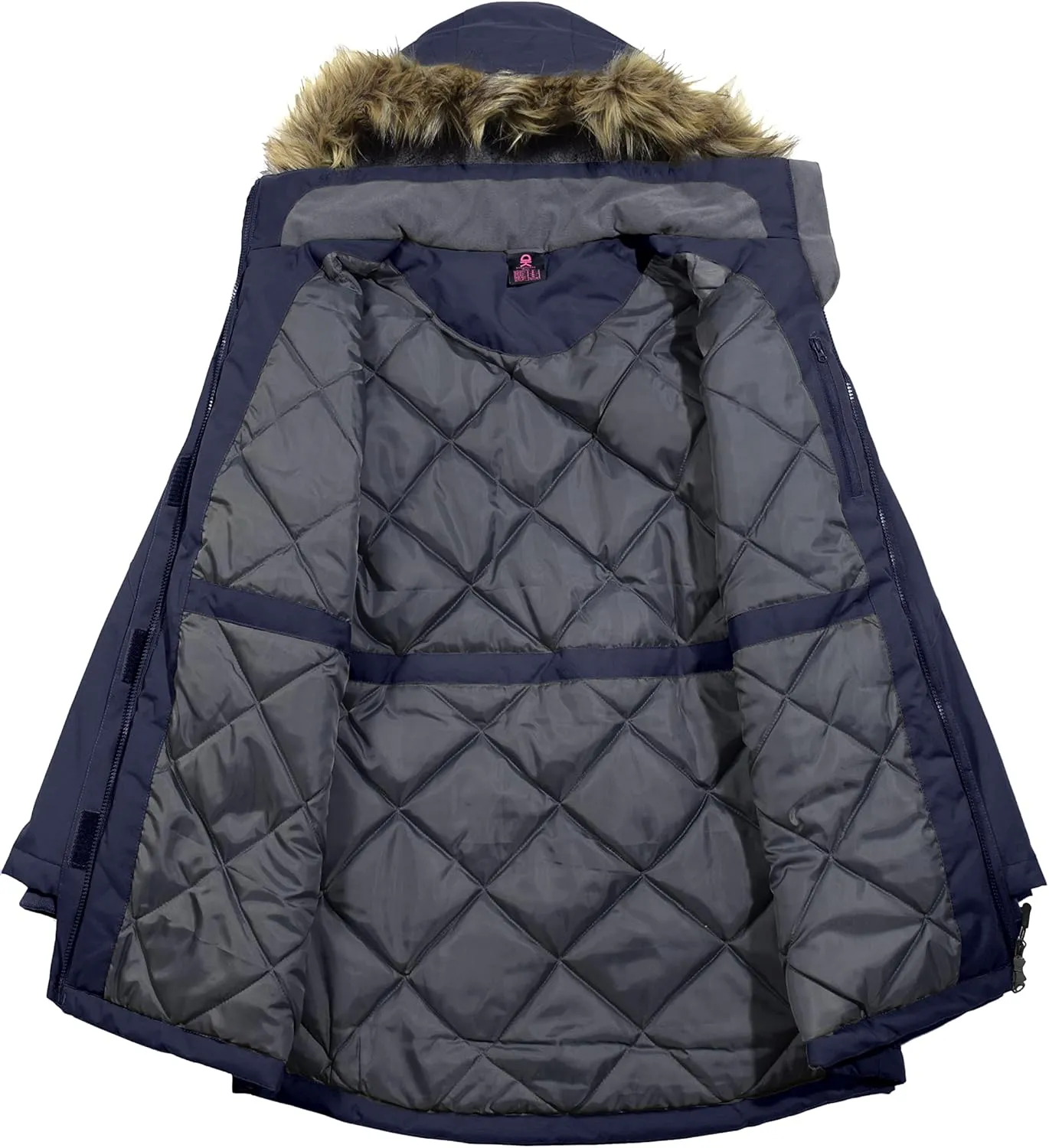 Little Donkey Andy Women's Waterproof Insulated Parka Jacket Hooded Ski Coat Long Mountain Jacket