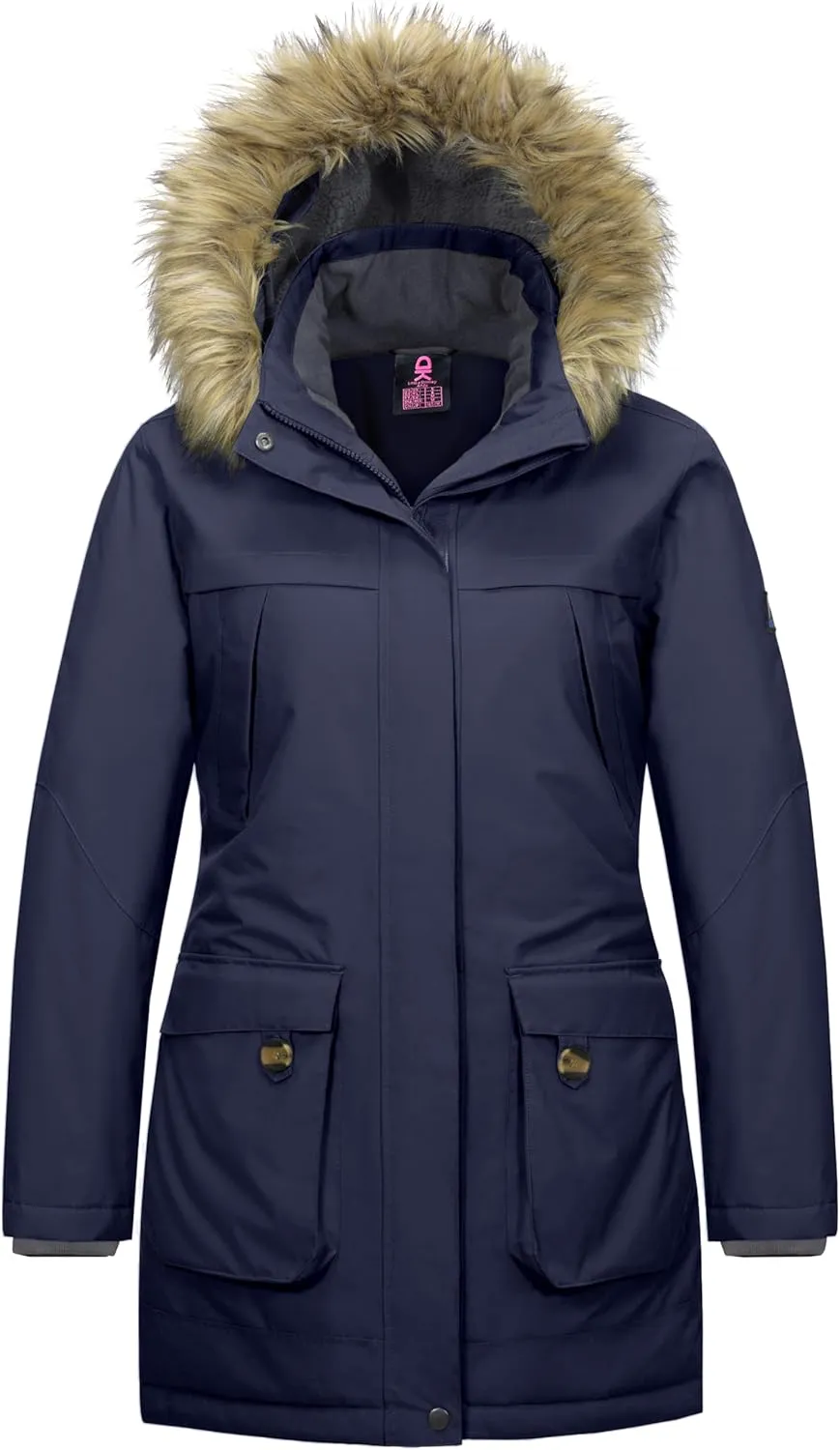 Little Donkey Andy Women's Waterproof Insulated Parka Jacket Hooded Ski Coat Long Mountain Jacket
