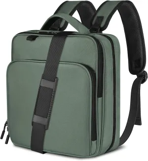 LLi Cufite Zippered Binder Bag, 2-inch 3-Rings with Multiple Pockets File Folder - 500 Sheet Capacity, Up to 14‘’ Laptop and Tablet, Detachable Backpack Straps & Shoulder Use for School