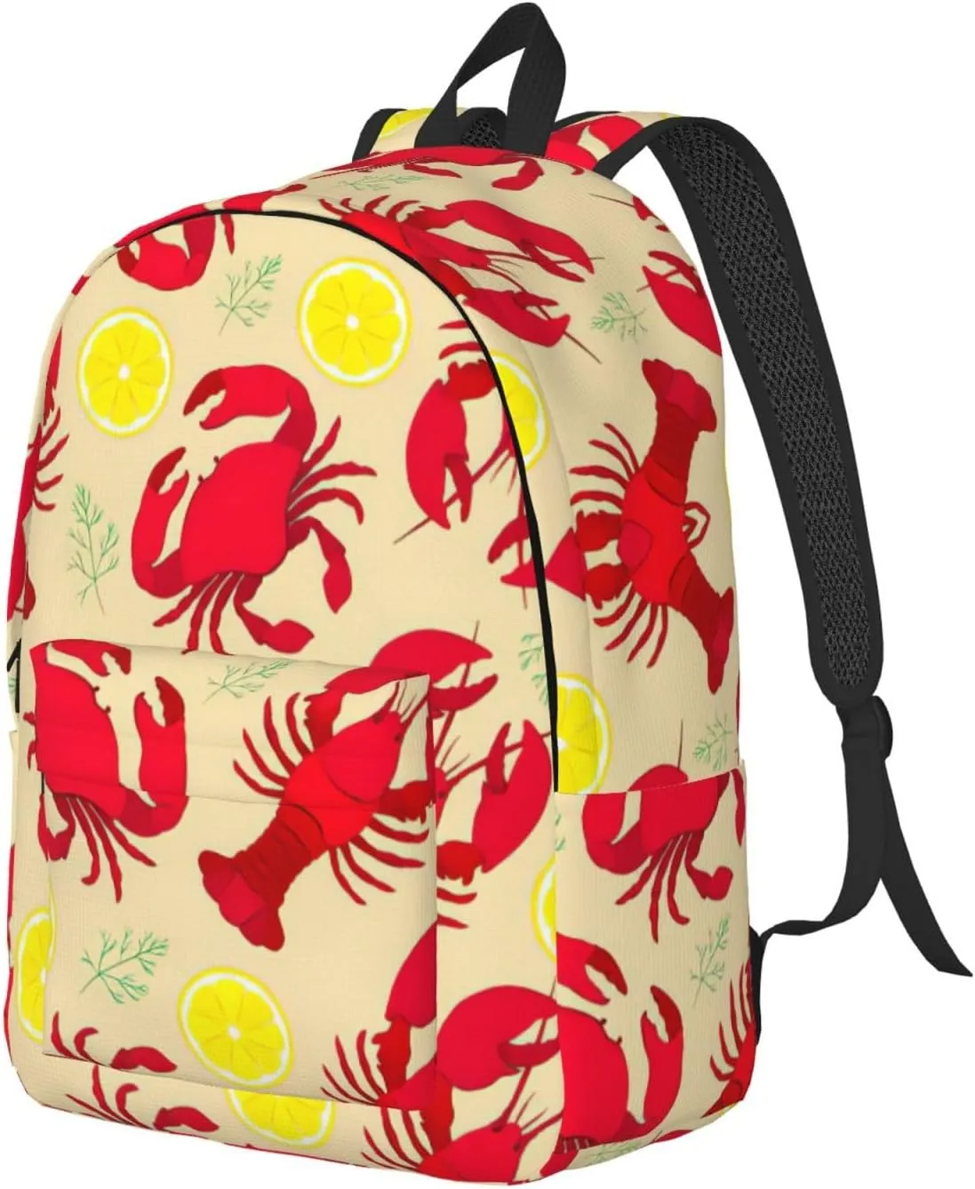 Lobster and Crab print Laptop Backpack for Women Men,Bookbag Casual Daypackfor College Work for Travel Computer
