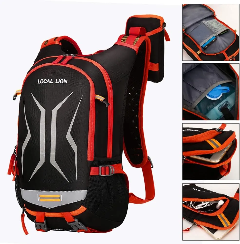 LOCALLION Cycling Backpack Biking Daypack for Outdoor Sports Running Breathable Hydration Pack Men Women 18L