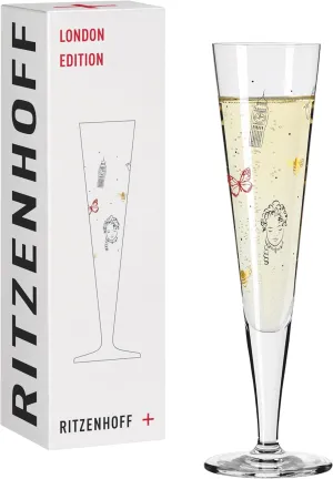 London Edition 1072006 Champagne Glass 200 ml Design Champus Flute Multi-Coloured Made in Germany