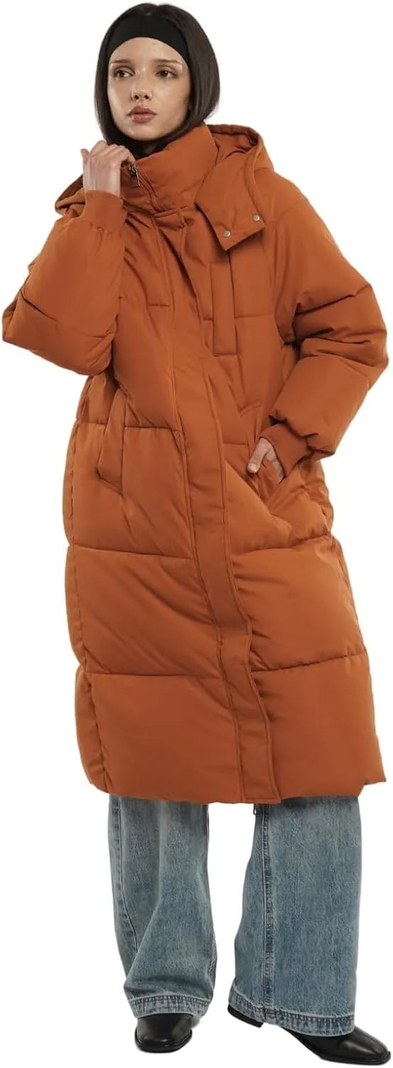 Long Puffer Jacket for Women,2024 Thickened Winter Coat Hooded with Deep Pockets, Ladies Warm Winter Jacket
