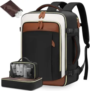 LOVEVOOK 50L Travel Backpack Carry On Airline Approved, Large Backpack with 3 Packing Cubes, TSA Travel Essentials Carry On Bag, Waterproof Weekender Overnight Luggage Daypack, Fits 18 Inch Laptop