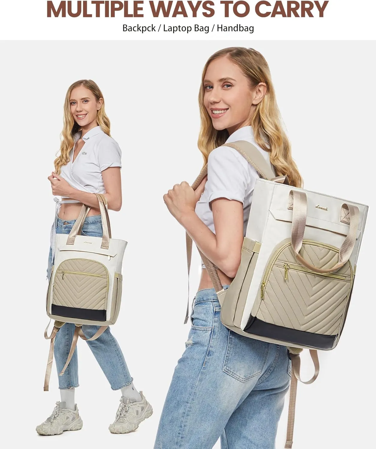 LOVEVOOK Laptop Backpack for Women, 15.6 Inch Work Laptop Bag Teacher Nurse Backpack, Wide Open Travel Tote Backpack Purse Business Computer Daypack