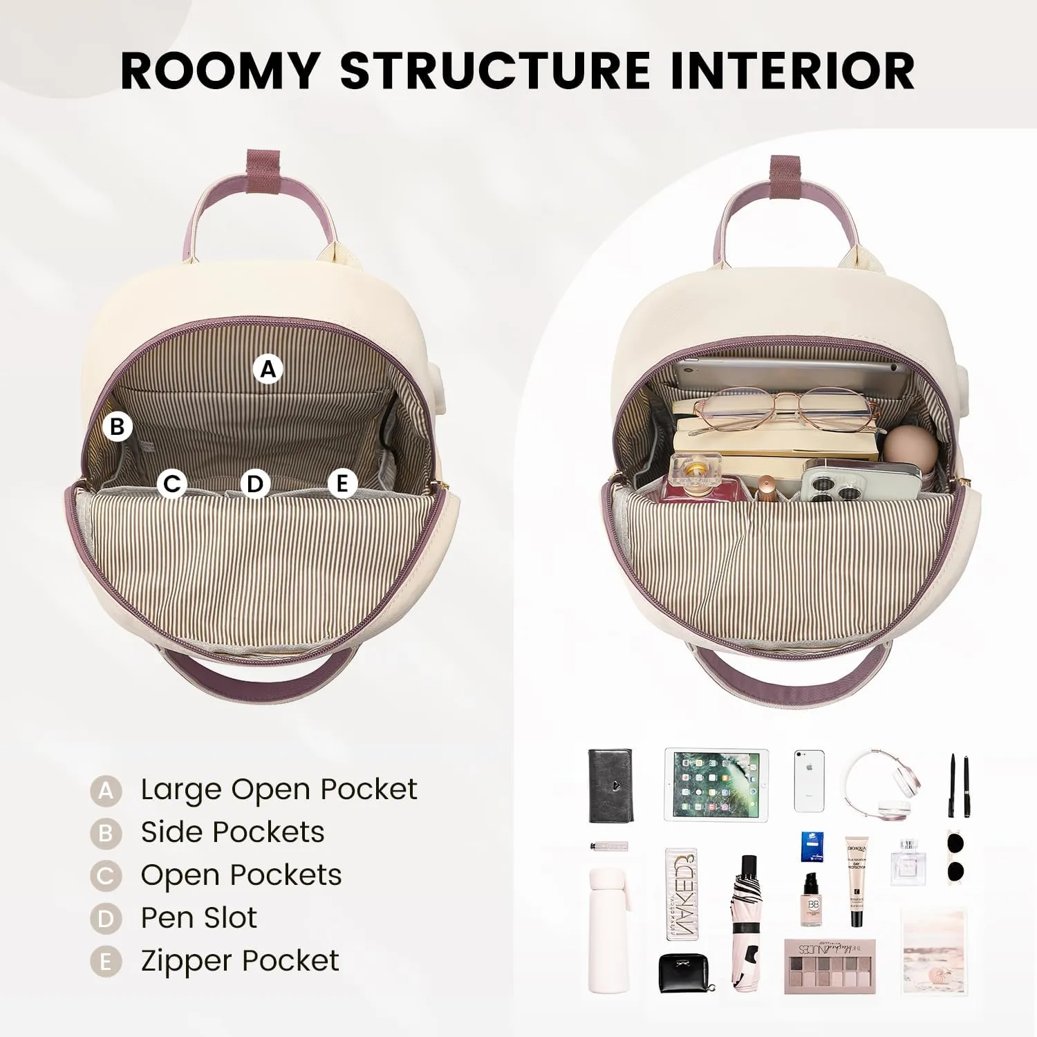LOVEVOOK Mini Backpack for Women Stylish Waterproof Backpack Purse with USB Port, Cute Daypack for College Travel Party