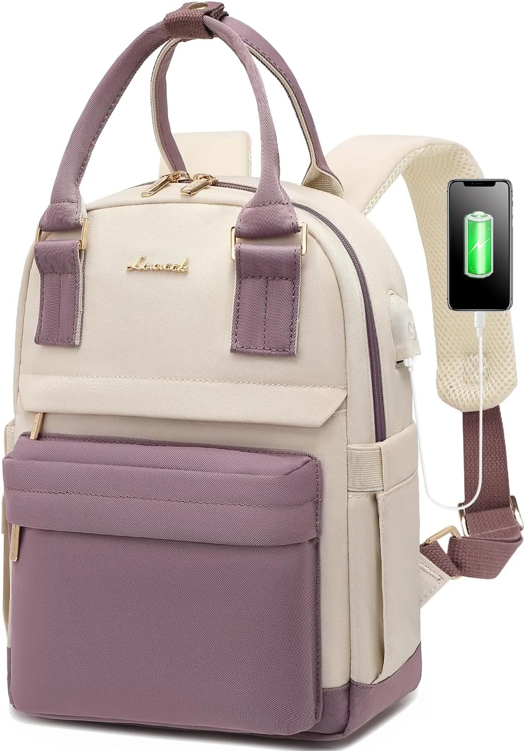 LOVEVOOK Mini Backpack for Women Stylish Waterproof Backpack Purse with USB Port, Cute Daypack for College Travel Party