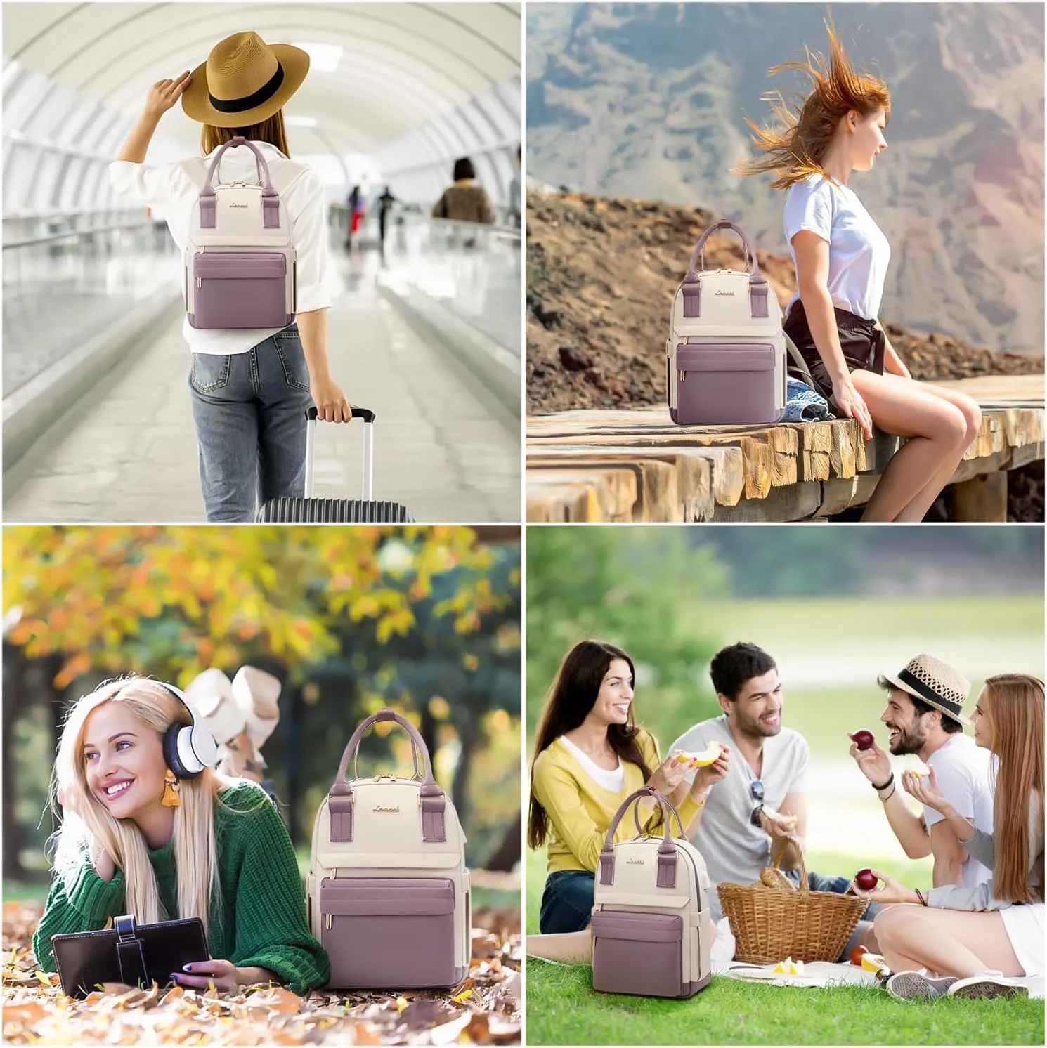 LOVEVOOK Mini Backpack for Women Stylish Waterproof Backpack Purse with USB Port, Cute Daypack for College Travel Party