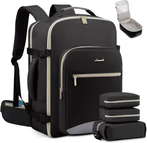 LOVEVOOK Travel Backpack for Women with Waist Strap,40L Cute Carry on Backpack Travels Essentials Personal Item Backpack for Traveling on Airplane,Large Carry on Luggage Travel Bag Flight Approved