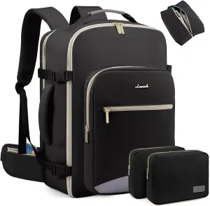 LOVEVOOK Travel Backpack for Women with Waist Strap,40L Large Carry on Luggage Travels Bag Flight Approved,Cute Carry on Backpack Travel Essentials Personal Item Backpack for Traveling on Airplane