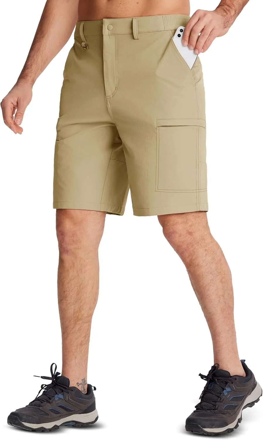 MAGCOMSEN Men's Hiking Cargo Shorts Quick Dry Lightweight 9" Golf Shorts Summer Casual Work Outdoor with 5 Zipper Pockets