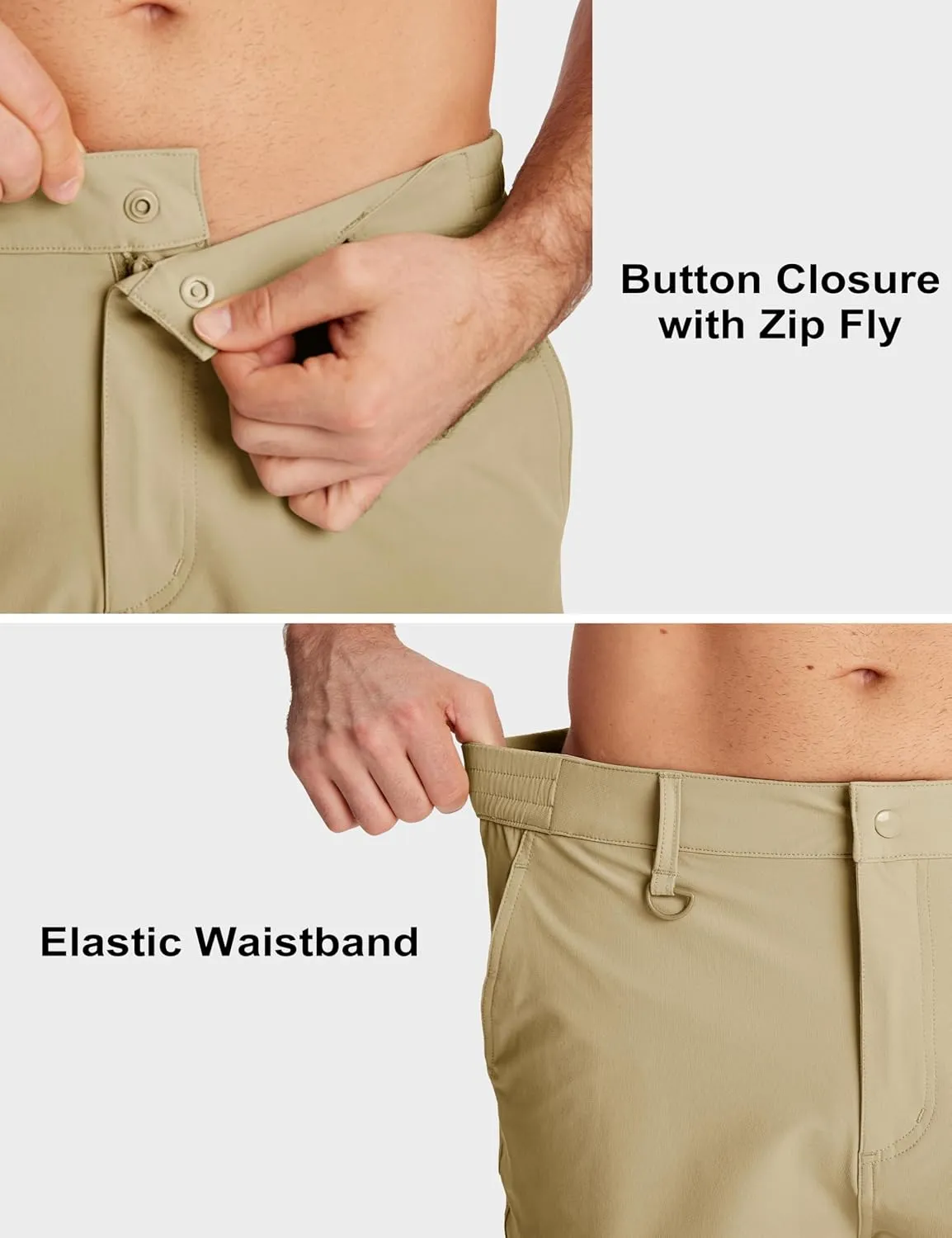 MAGCOMSEN Men's Hiking Cargo Shorts Quick Dry Lightweight 9" Golf Shorts Summer Casual Work Outdoor with 5 Zipper Pockets