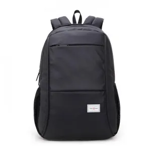 Man Computer Rucksack Travel Waterproof Backpack with USB Port Black