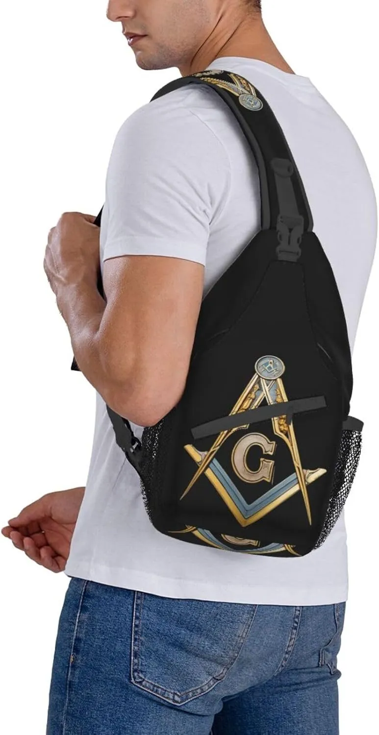 Master Masonic Sling Backpack Hiking Backpack Crossbody Bag Sports Lightweight And waterproof Chest Bag Shoulder Bag For Women Men