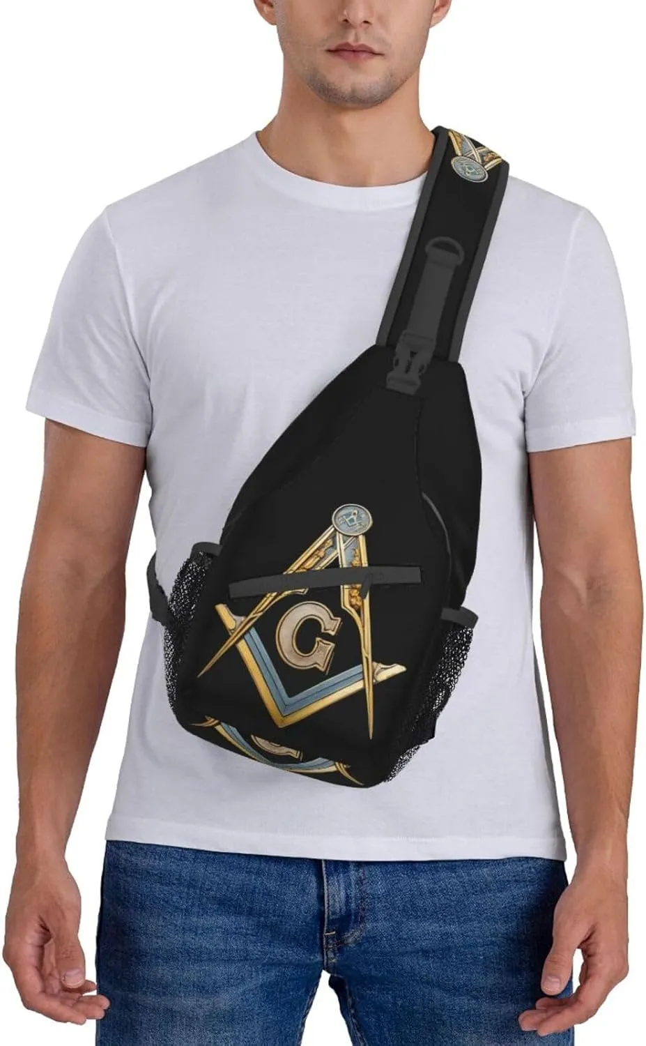 Master Masonic Sling Backpack Hiking Backpack Crossbody Bag Sports Lightweight And waterproof Chest Bag Shoulder Bag For Women Men