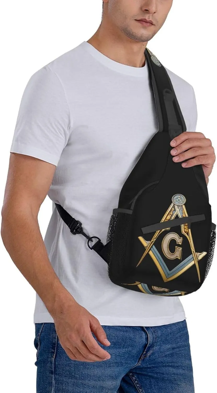 Master Masonic Sling Backpack Hiking Backpack Crossbody Bag Sports Lightweight And waterproof Chest Bag Shoulder Bag For Women Men
