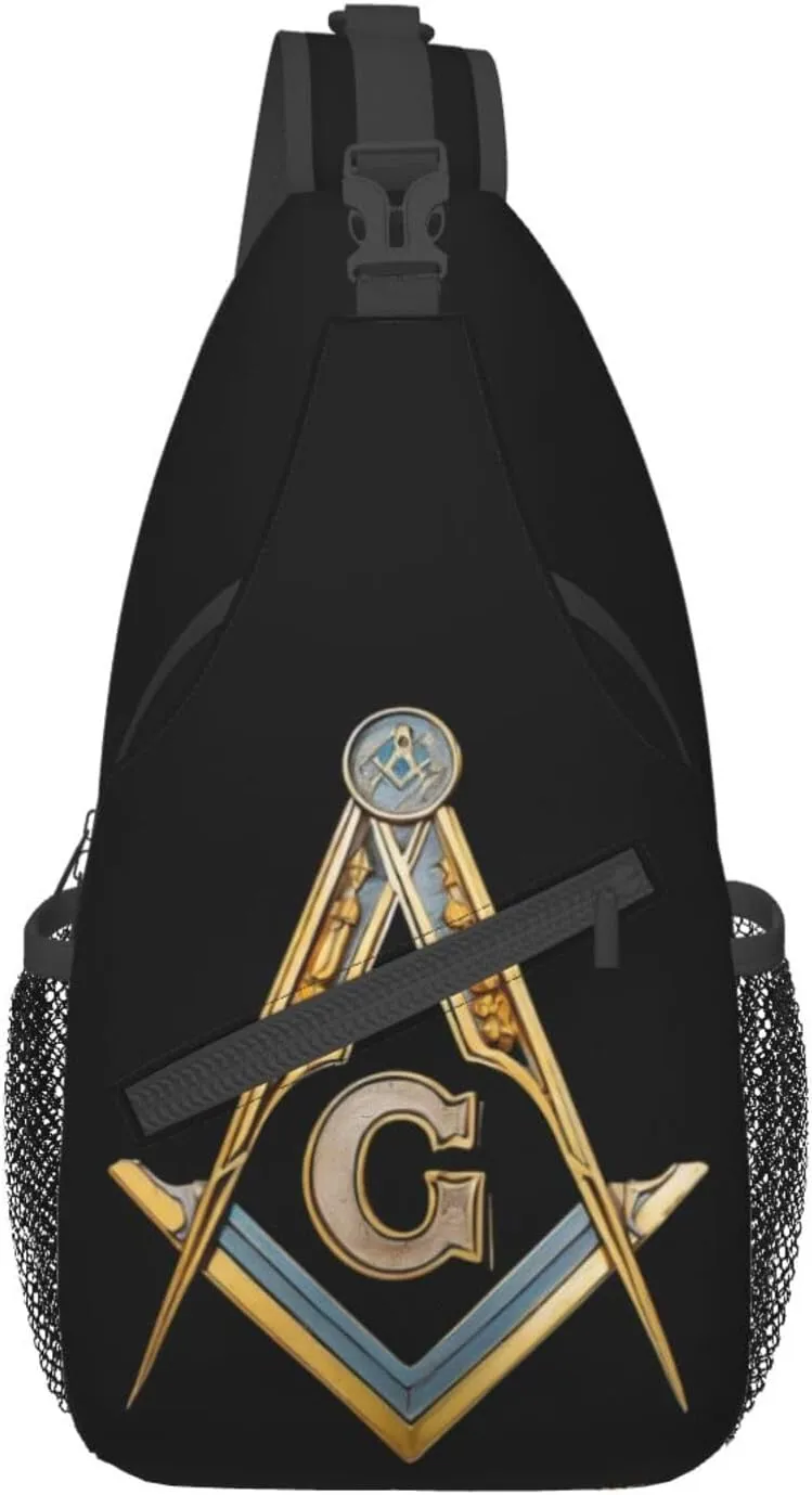 Master Masonic Sling Backpack Hiking Backpack Crossbody Bag Sports Lightweight And waterproof Chest Bag Shoulder Bag For Women Men