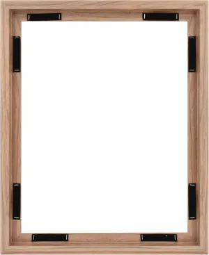 MCS Canvas Float Frames 16x20 Frame, Walnut Woodgrain Frame for Finished Canvases, Vertical & Horizontal Wall Hanging Large Frame with Adhesive for Canvas Paintings (1-Pack)