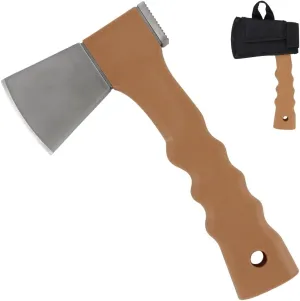 MedievalDepot Outdoor Urban Traveler Camping Axe - Stainless Steel Blade, ABS Handle, Belt Loop, Multi-Purpose Survival Tool
