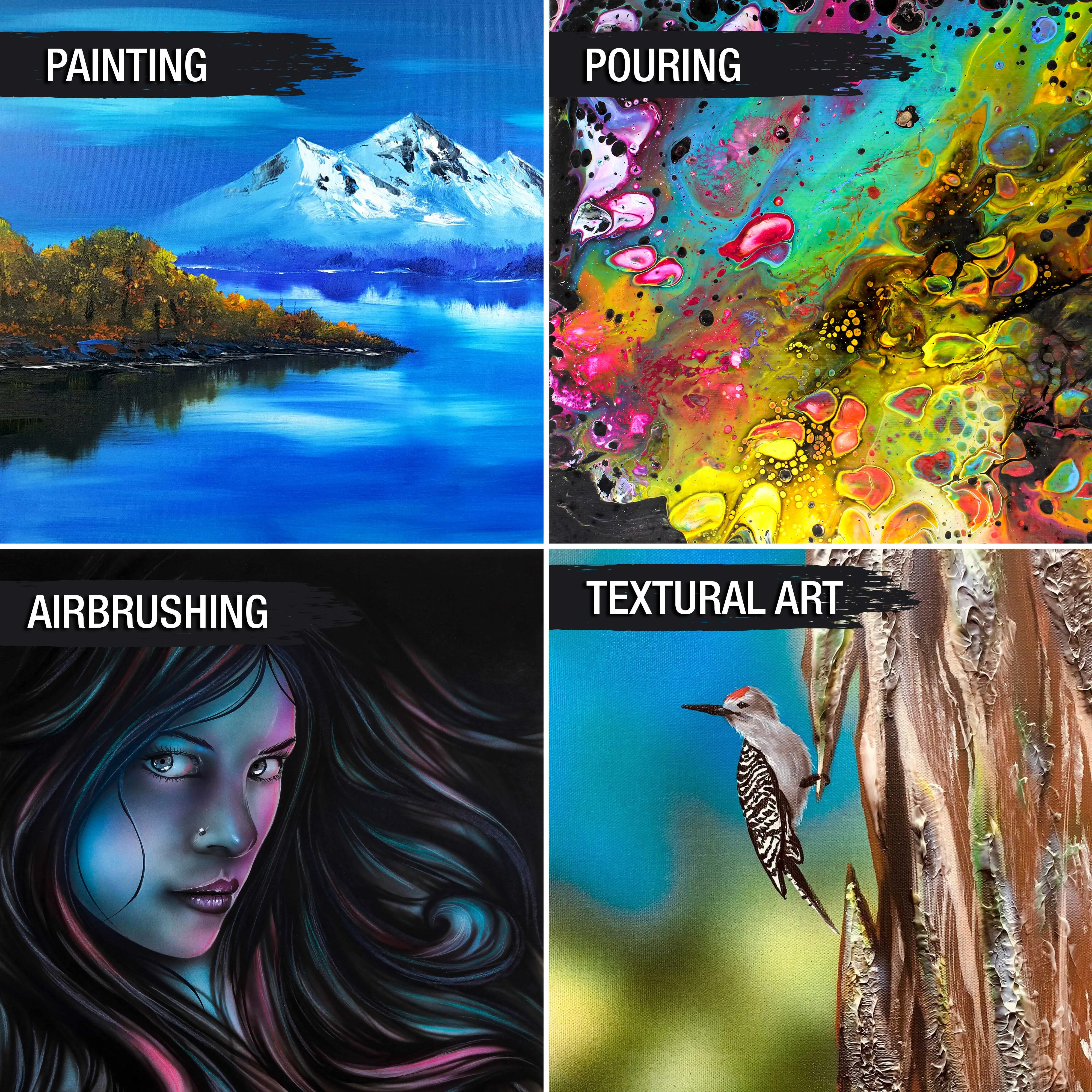 Medium Stretched Canvas for Painting 11x14 inch Gallery Depth 1-1/2" Profile, 3-Pack - 12oz Acrylic Gesso Triple Primed, Professional Artist Quality, 100% Cotton - Oil, Pouring Paint